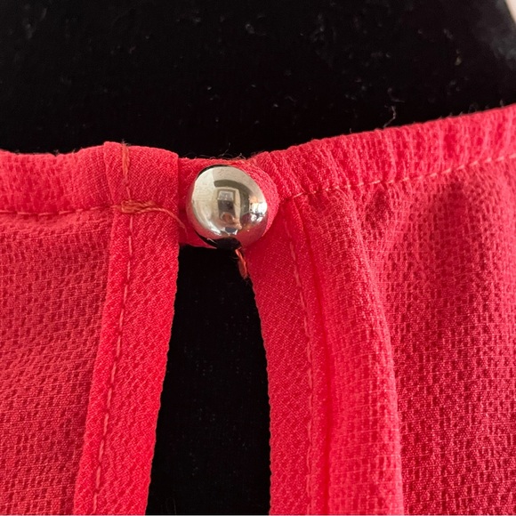 Papermoon Vibrant Coral Floral Cutout Tank Top NWT Size: XSP - Picture 6 of 12